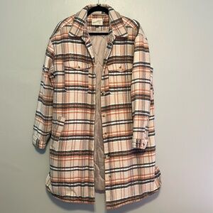 Universal Thread plaid quilted shacket size large